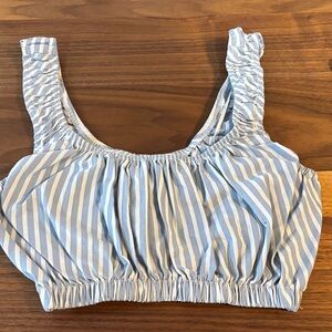 Urban Outfitters Blue and White Striped Top